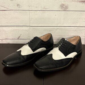 Fratelli Select Black White Tuxedo Shoes Mens 12